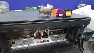 Replacing the PrintHeads hp GT 5821 printer head replacement [upl. by Sylvanus]