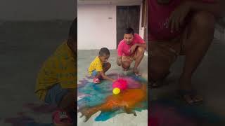 Red dotted water colour balloon popping challenge shortsviral balloon [upl. by Nhoj]