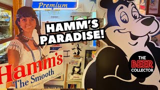 Amazing HAMM’s Collection has TAKEN OVER his house Beersigns Breweriana Hamms [upl. by Assetan]