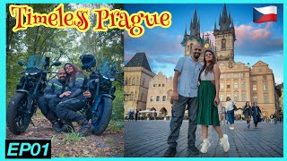 Historic amp Vibrant Prague  Dresden to Czech Republic  Motovlog  Couple Ride kiransachin [upl. by Enneiviv214]