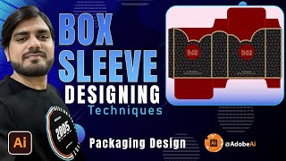 Box with Sleeve Dieline Setting amp Design Techniques  Packaging Design  Adobe Illustrator [upl. by Ayekehs]