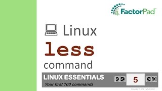 Linux less command summary with examples [upl. by Halimak]