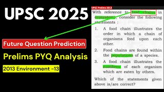 UPSC Prelims 2013 Environment PYQ  Detailed Analysis amp Value Addition  UPSC 2025 Preparation [upl. by Esyle]