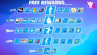 EVERY Summer Event FREE REWARDS in Fortnite [upl. by Attiuqram]