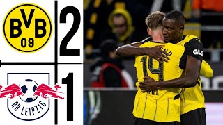 🟡Borussia Dortmund  Rb Leipzig 21 Highlights  Serhou Guirassy Goal  BUNDESLIGA 2025 [upl. by Burnsed733]