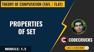 003  Properties of Set  involution  associative  Distributive TOC by Mahesh Goyani  CodeCrucks [upl. by Alat]