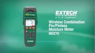 Extech MO270 Wireless PinPinless Moisture Meter Showcase Video [upl. by Akcinat408]