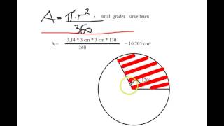 Areal og omkrets av sirkel og sirkelbue [upl. by Kleiman310]