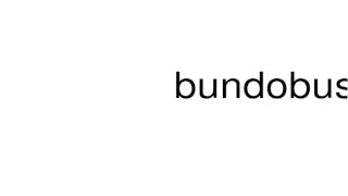 How to pronounce bundobust [upl. by Dorthy]