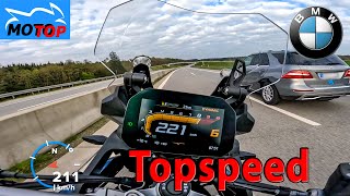 BMW F850GS 2023  TOPSPEED on AUTOBAHN  GPS 209 kmh [upl. by Story581]