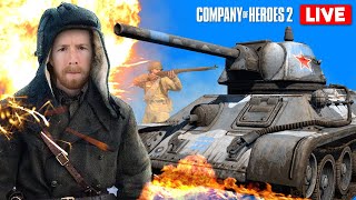 LIVE 🔴 Soviets Gone Wild 😤 Company of Heroes 2 [upl. by Kcirdde]