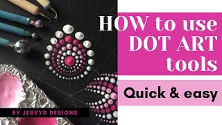 How to use dotting tools  Dot Mandala [upl. by Shorter]