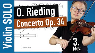 Rieding Concerto in G Major Op 34 3 Movement Violin SOLO Violin Sheet Music Piano Accomp [upl. by Aimahs]