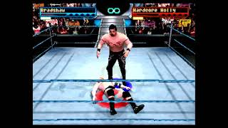 WWF Smackdown  PS1 Gameplay  Bradshaw vs Hardcore Holly [upl. by Htelimay]