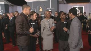 J Cole Lupe Fiasco Bring Their Moms to Grammy Red Carpet [upl. by Garlanda792]