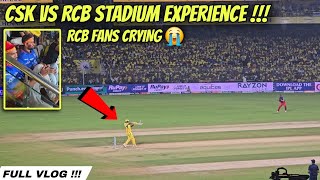 Winning Moments 🤯 Stadium Experience CSK VS RCB Vlog 🔥  IPL 2024 [upl. by Ahtoelc]