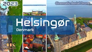 Helsingør From Above  Kronborg  4K Aerial Drone  2023 Denmark [upl. by Nnylf]