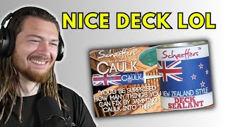 American Reacts to New Zealand Deck Ads 😂🤣all 3 [upl. by Giavani]