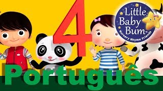 Canção do Número 4  Canções infantis  LittleBabyBum [upl. by Odlaw]