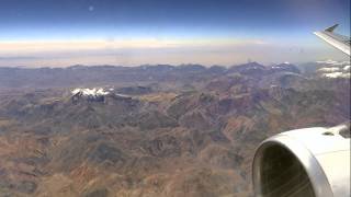 LAN Chile Airbus A320  Flying along the Andes to the Moon [upl. by Jak]