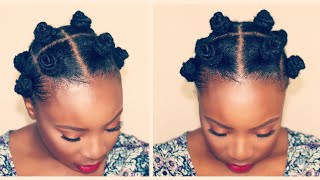 HOW TO  EASIEST BANTU KNOTS SHORT NATURAL HAIR TWA  Tondie Phophi [upl. by Christiane]