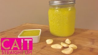 How To Make Garlic Paste  Garlic Paste Recipe  Cait Straight Up [upl. by Nnahs]