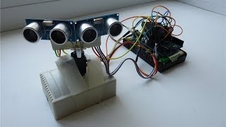 Arduino Motion Following 2 x HCSR04 Ultrasonic [upl. by Glanti]