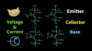 Finding Currents and Voltages  Transistor Problems [upl. by Elyl]