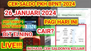 LIVECEK SALDO KKS PKH BPNT TERBARU HARIINIPKH BPNT KAPAN CAIRHasil cek sudah Keluar apakah cair [upl. by Hgieliak813]