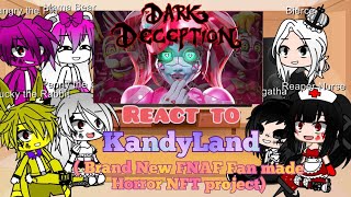 Dark deceptions react to Kandyland Animatronic Series  Gacha Club [upl. by Hedwig]