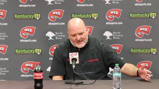 WKU FB Offensive Coordinator Will Friend  Weekly Media Availability  11424 [upl. by Ayortal]