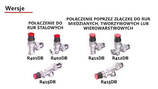 Termostatyczne zawory grzejnikowe z dynamicznym równoważeniem przepływu  seria DB [upl. by Tlaw47]