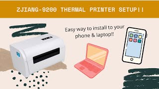 How to install amp Setup ZJIANG9200 BLUETOOTHUSB THERMAL PRINTER on PHONE amp LAPTOPWAYBILL PRINTER [upl. by Anelem]