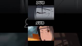 ITACHI quotAMATERASUquot DUB VS SUB EDIT shorts anime edit [upl. by Eadwine]