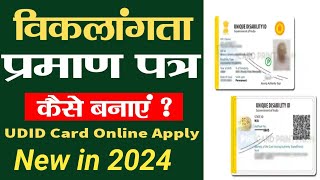 Disability Certificate kaise Banaye 2024  Viklang Certificate Online Apply 2024  UDID Card Apply [upl. by Stochmal]