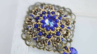 This brooch is bought immediately Unique beaded and filigree broochTutorialDIY [upl. by Judy555]