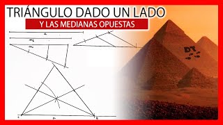 ✅ TRIÁNGULO dado un LADO y dos MEDIANAS 🤔 Triángulo escaleno y medianas opuestas [upl. by Rurik]