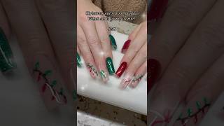 Christmas Nails kellysbougienails aznails nails christmasnails winternails chrismasnailinspo [upl. by Noleta]