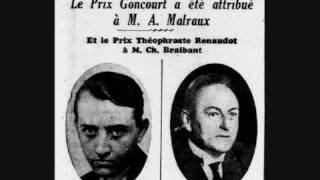 1933  André Malraux reçoit le Prix Goncourt [upl. by Raddatz653]