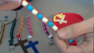 How to make a Ladder Rosary Chaplet 2 Methods [upl. by Ateekan876]