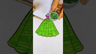 Bride Dress Glitter  Glitter art shorts barbie glitter myglitterart FarjanaDrawingAcademy [upl. by Madaras]