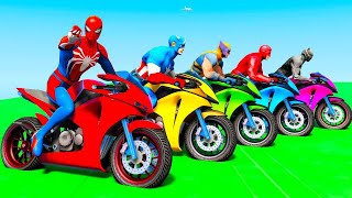 GTA V Hard Stunt Race Cars Boats Motorcycles Showdown EpicRace Stunts [upl. by Yran]