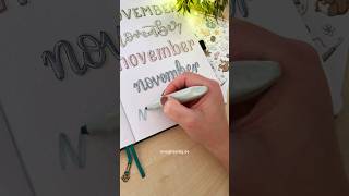 November Bullet Journal Handlettering Header Idee handlettering calligraphy [upl. by Elfont]