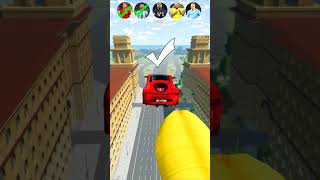 🚘CR7 vs Messi vs Mbappe vs Neymar vs Haaland JUMPING COMPETITION 3 ⚽️beamngdrive simulatorshorts [upl. by Neelyam]