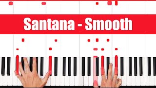 Smooth Santana Piano Tutorial Easy Chords [upl. by Lambertson]