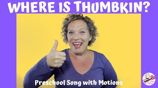 Where is Thumbkin  Preschool Song with Motions  Miss Nina Childrens Music and Movement [upl. by Ynaffik]