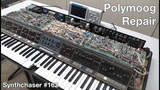 Moog Polymoog Repair  DeadIncorrect Sounding Keys  Synthchaser 162 [upl. by Alejandra]