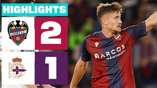 LEVANTE UD 2  1 RC DEPORTIVO  RESUMEN LALIGA HYPERMOTION [upl. by Anet]