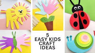 5 Creative and Easy Kids Craft  Handmeyd Treasures [upl. by Alehcim]