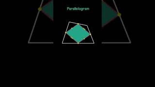 Connecting mid points of a quadrilateral gives a parallelogram maths mathsreels [upl. by Enelyar]